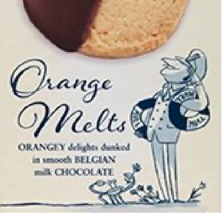 Orange Melt name cut out from a box