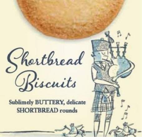 Shortbread Name cut out from a box